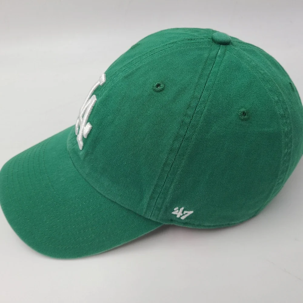 Los Angeles Dodgers Hat Strapback 47 Brand Clean Up Green White MLB Baseball Men